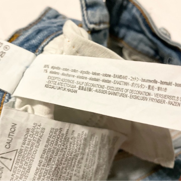 Zara Trafaluc Distressed Blue Jeans Womens Size 4 - Picture 10 of 16